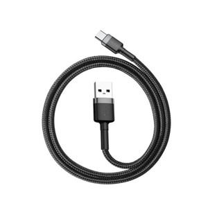 Obrazek KABEL BASEUS CAFULE USB/USB-C 2A 3M GREY/BLACK