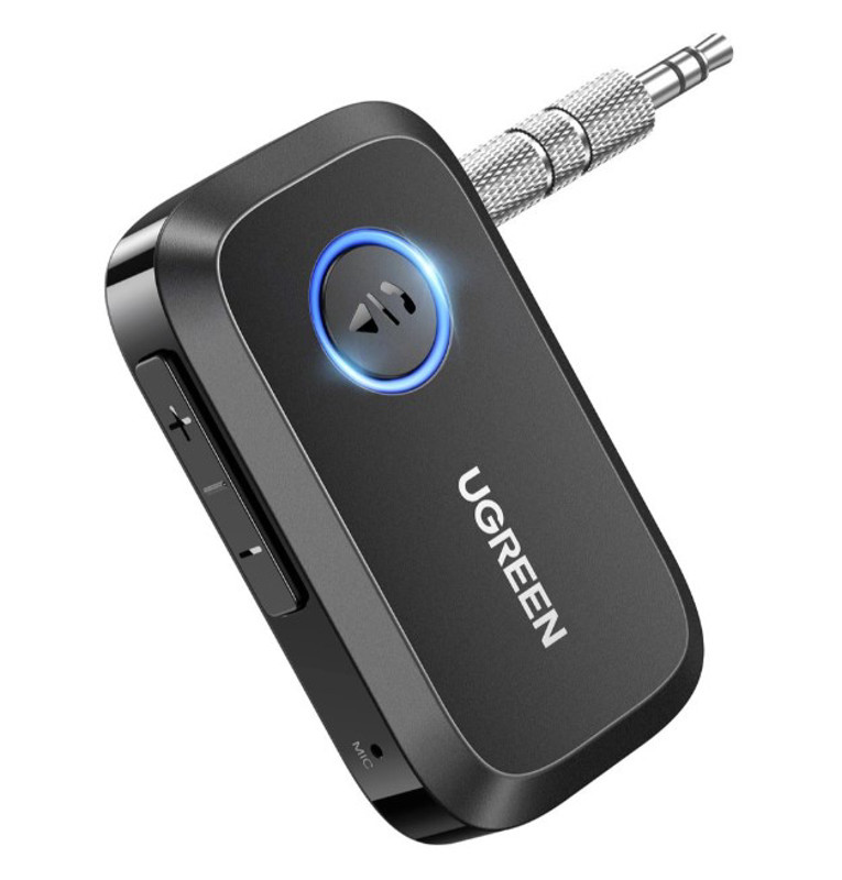 Obrazek Ugreen odbiornik dźwięku CM596 Bluetooth 5.3 AUX czarny