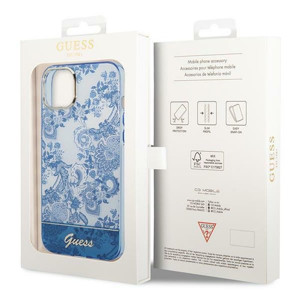 Obrazek GUESS IPHONE 14 PLUS PORCELAIN COLLECTION GUHCP14MHGPLHB NIEBIESKI/BLUE