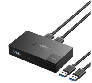 Obrazek Ugreen switch przełącznik dwukierunkowy USB 3.0 CM618 czarny