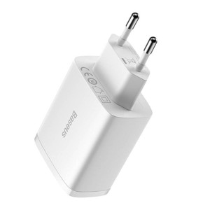 Obrazek Ładowarka sieciowa BASEUS COMPACT QUICK CHARGER 3xUSB 17W BIAŁA/WHITE