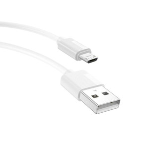 Obrazek KABEL T-PHOX NETS MICRO USB WHITE 3A ; PVC ; 1.2M