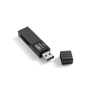 Obrazek XO CZYTNIK KART 2w1 DK05A USB 2.0 czarny