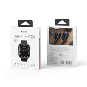 Obrazek Yesido IO23 Smartwatch BT5.0 +NFC 200mAh IPX4 (w zestawie 2 paski) BLACK / CZARNY