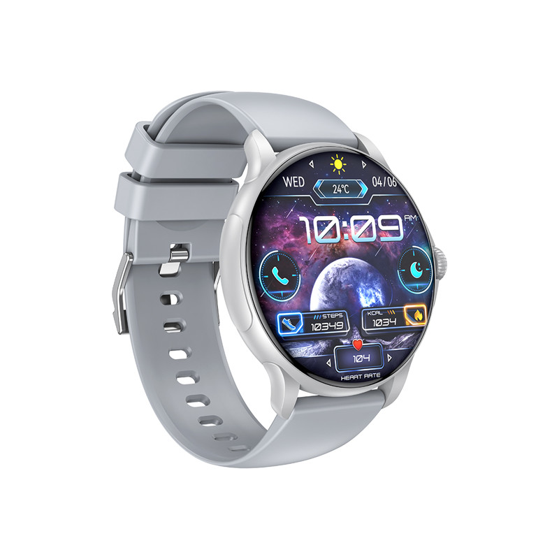 Obrazek XO SMARTWATCH ZEGAREK J11 AMOLED srebrny