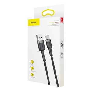 Obrazek KABEL BASEUS CAFULE USB/USB-C 2A 3M GREY/BLACK