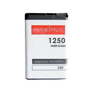 Obrazek Bateria MAXXIMUS NOKIA 5220XM 1250mAh Li-ion BL-5CT