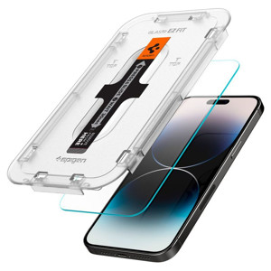 Obrazek SPIGEN GLAS.TR EZ FIT IPHONE 14 PRO CLEAR + ADAPTER