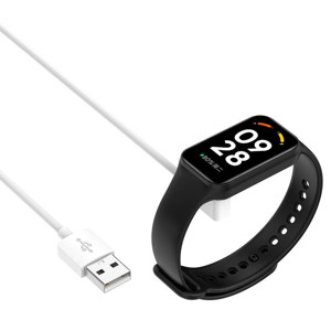 Obrazek Ładowarka USB Mi Band / Smart Band 9 / 8 / 8 PRO, WHITE / BIAŁY, 100cm