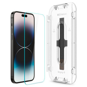 Obrazek SPIGEN GLAS.TR EZ FIT IPHONE 14 PRO CLEAR + ADAPTER