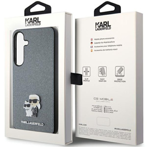 Obrazek KARL LAGERFELD Samsung S24+ SAFFIANO KC PIN KLHCS24MPSAKCMPG GREY