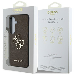 Obrazek GUESS SAMSUNG S25 GUHCS25SPGT4MBW CLASSIC LOGO BROWN