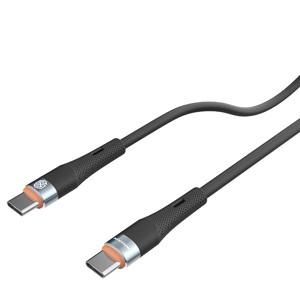 Obrazek NILLKIN DATA CABLE FLOWSPEED SILICON TYPE C-TYPE C PD 60W, BLACK / CZARNY