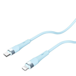 Obrazek NILLKIN DATA CABLE FLOWSPEED SILICON TYPE C-LIGHTNING PD 27W, BLUE / NIEBIESK