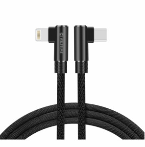 Obrazek KABEL SWISSTEN ARCADE USB-C/Lightning 1,2m czarny kątowy