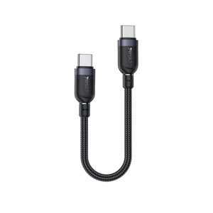 Obrazek Yesido Kabel CA188 60W Type-C/Type-C 0.3m 3A, BLACK / CZARNY