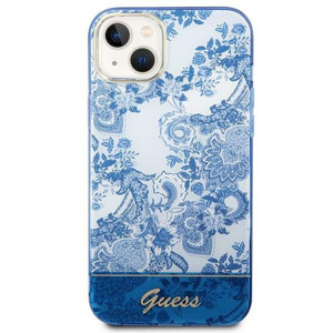 Obrazek GUESS IPHONE 14 PLUS PORCELAIN COLLECTION GUHCP14MHGPLHB NIEBIESKI/BLUE