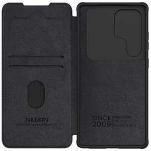 Obrazek Nillkin Qin Pro Leather Case Samsung S25 ULTRA, BLACK / CZARNY