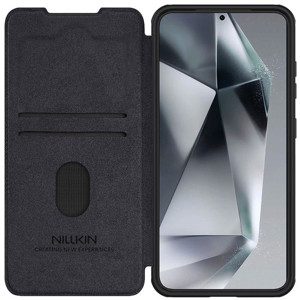 Obrazek Nillkin Qin Pro Leather Case Samsung S25+, BLACK / CZARNY