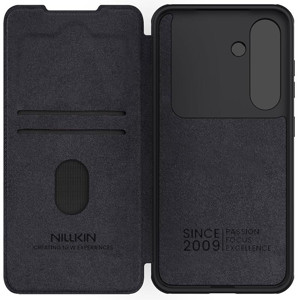 Obrazek Nillkin Qin Pro Leather Case Samsung S25+, BLACK / CZARNY