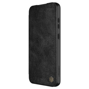 Obrazek Nillkin Qin Pro Leather Case Samsung S24 FE, BLACK / CZARNY