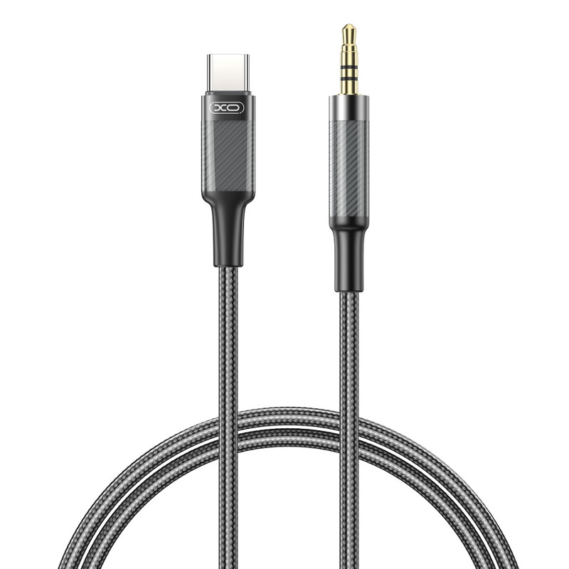 Obrazek XO kabel audio NB-R279B USB-C-jack 3,5mm 1m czarny
