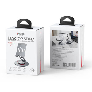 Obrazek Yesido Uniwersalny Uchwyt C299 na Biurko (składany, rotacyny), SILVER / SREBRNY