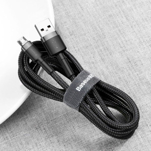 Obrazek KABEL BASEUS CAFULE USB/MICRO USB 2A 3M BLACK/GREY