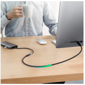 Obrazek Ugreen kabel USB-C/USB-C PD QC 4K 60Hz 100W 5A 10Gb/s 1m