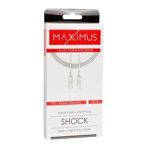 Obrazek KABEL MX SHOCK 20W PD C/LIGHTNING WHITE/BIAŁY