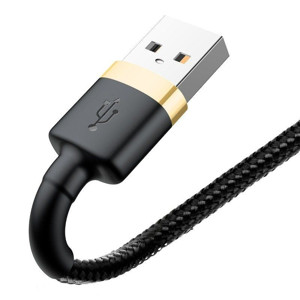 Obrazek KABEL BASEUS CAFULE USB/LIGHTNING 2.4A 1M GOLD/BLACK