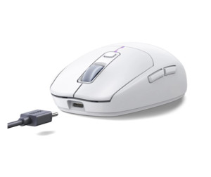 Obrazek Ugreen mysz komputerowa MU103 Bluetooth 5.0 /odbiornik USB 2.4GHz biały