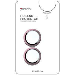 Obrazek Yesido Lens Protector WB54 iPhone 16 / 16 Plus, PINK / RÓŻOWY