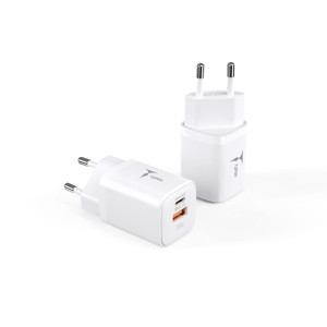 Obrazek Ładowarka sieciowa T-PHOX HANDY SERIES 33W T-PP08 USB/USB-C WHITE