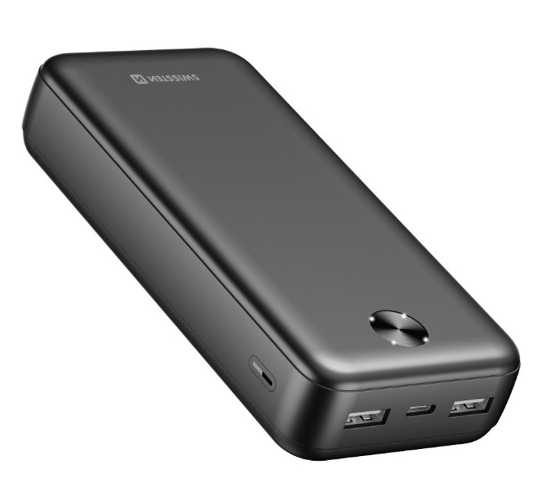 Obrazek POWERBANK SWISSTEN WORX PRO 20000 MAH black