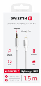 Obrazek KABEL SWISSTEN AUDIO LIGHTNING/JACK 3,5mm 1,5m biały