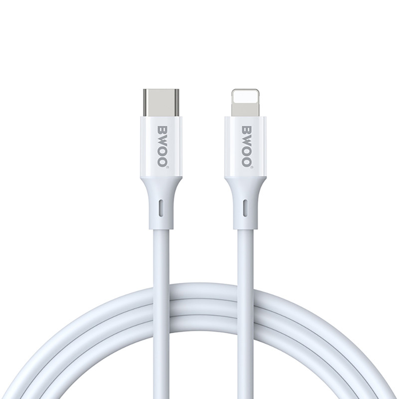 Obrazek BWOO kabel USB-C - Lightning 1m 27W ABS + TPE X283 C-L biały