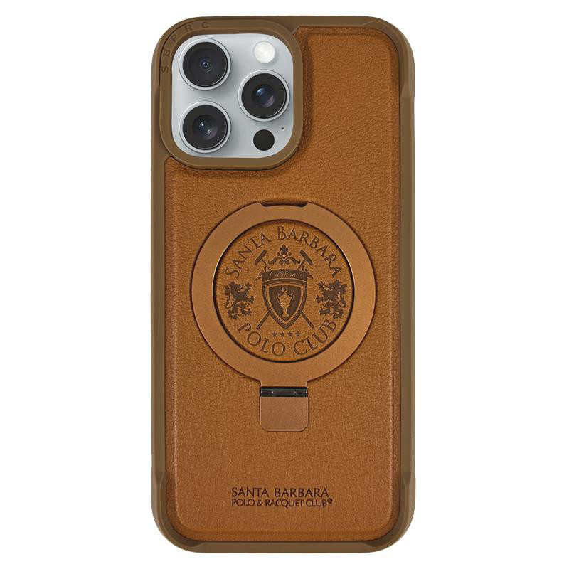 Obrazek ETUI POLO APPLE PRIMO IPHONE 16 PRO BROWN / BRĄZOWY