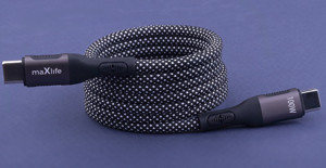 Obrazek Maxlife kabel magnetyczny USB-C/USB-C 1m 100W MXUC-11 czarny nylon