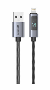 Obrazek KABEL SWISSTEN LCD USB/LIGHTNING 1m z wyświetlaczem