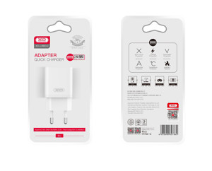 Picture of XO WALL CHARGER L99 1xUSB 2,4A WHITE + USB/USB-C CABLE