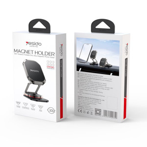 Obrazek Yesido magnetyczny Uniwersalny Uchwyt C222 (rotacyjny), BLACK / CZARNY