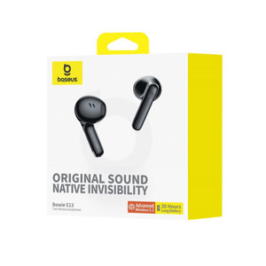 Obrazek SŁUCHAWKI BASEUS BOWIE E13 TWS BLACK BLUETOOTH