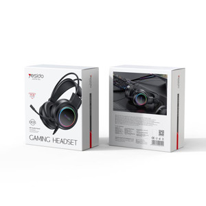 Obrazek Yesido Słuchawki Gaming EK05 RGB USB + Mikrofon, BLACK / CZARNY