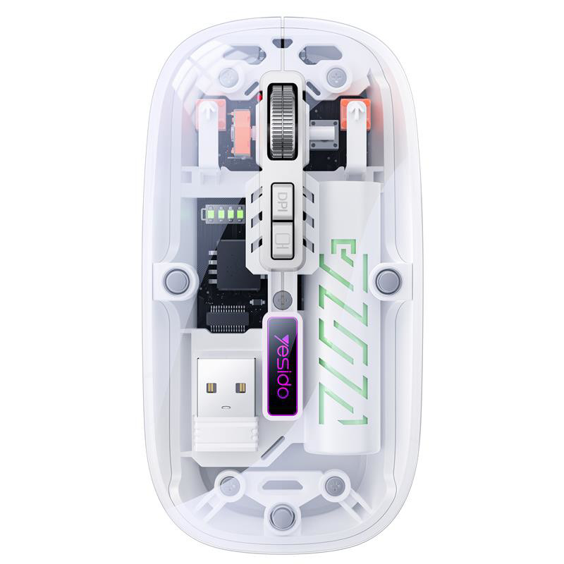 Obrazek Yesido Mysz Bezprzewodowa KB29 400mAh 2.4GHz, WHITE / BIAŁY