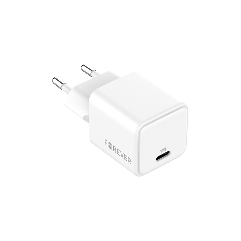 Obrazek Forever ładowarka sieciowa GAN PD TC-08-30C USB-C 30W biała