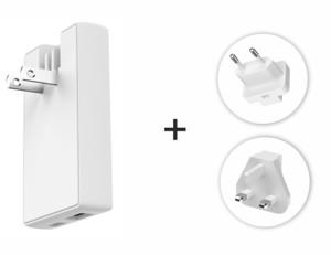 Obrazek Ładowarka sieciowa SWISSTEN TRAVEL GAN WTYK US, EU , UK 45W BIAŁY