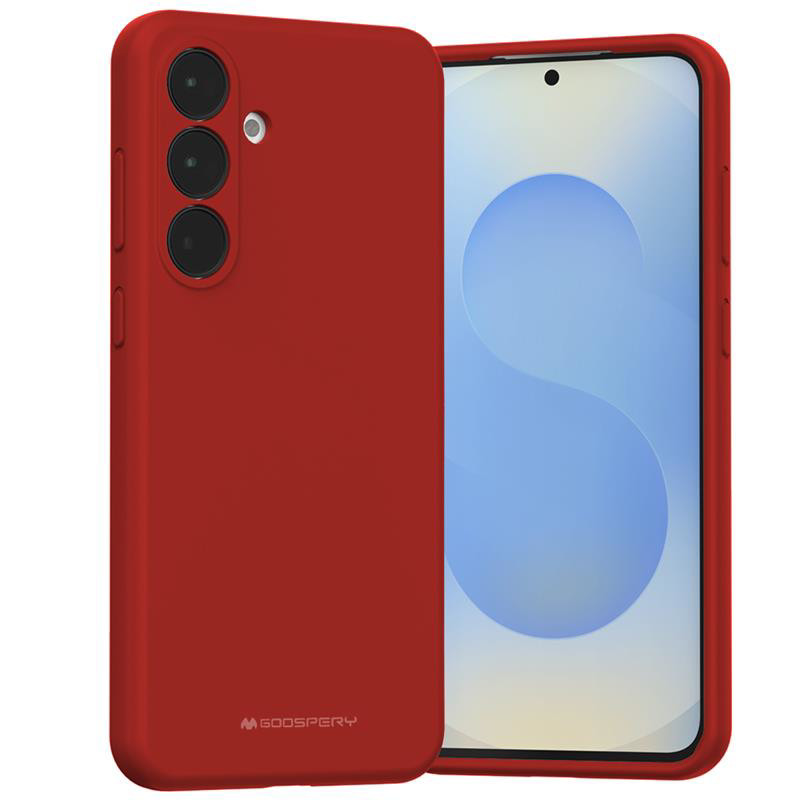Obrazek Mercury Silicone Case Samsung S25 FE RED / CZERWONY