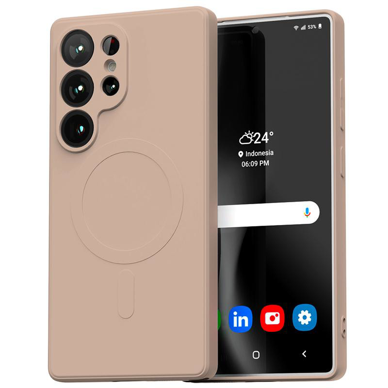 Obrazek Mercury Semi-Silicon Magsafe Samsung S25 Ultra , PINK SAND / PUDROWY RÓŻ