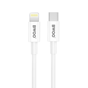 Obrazek BWOO ładowarka sieciowa PD CDA159 USB-C + kabel USB-C - Lightning 20W biał